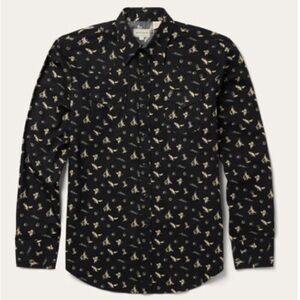 Levi's Black and Cream Casual Button Down Shirt